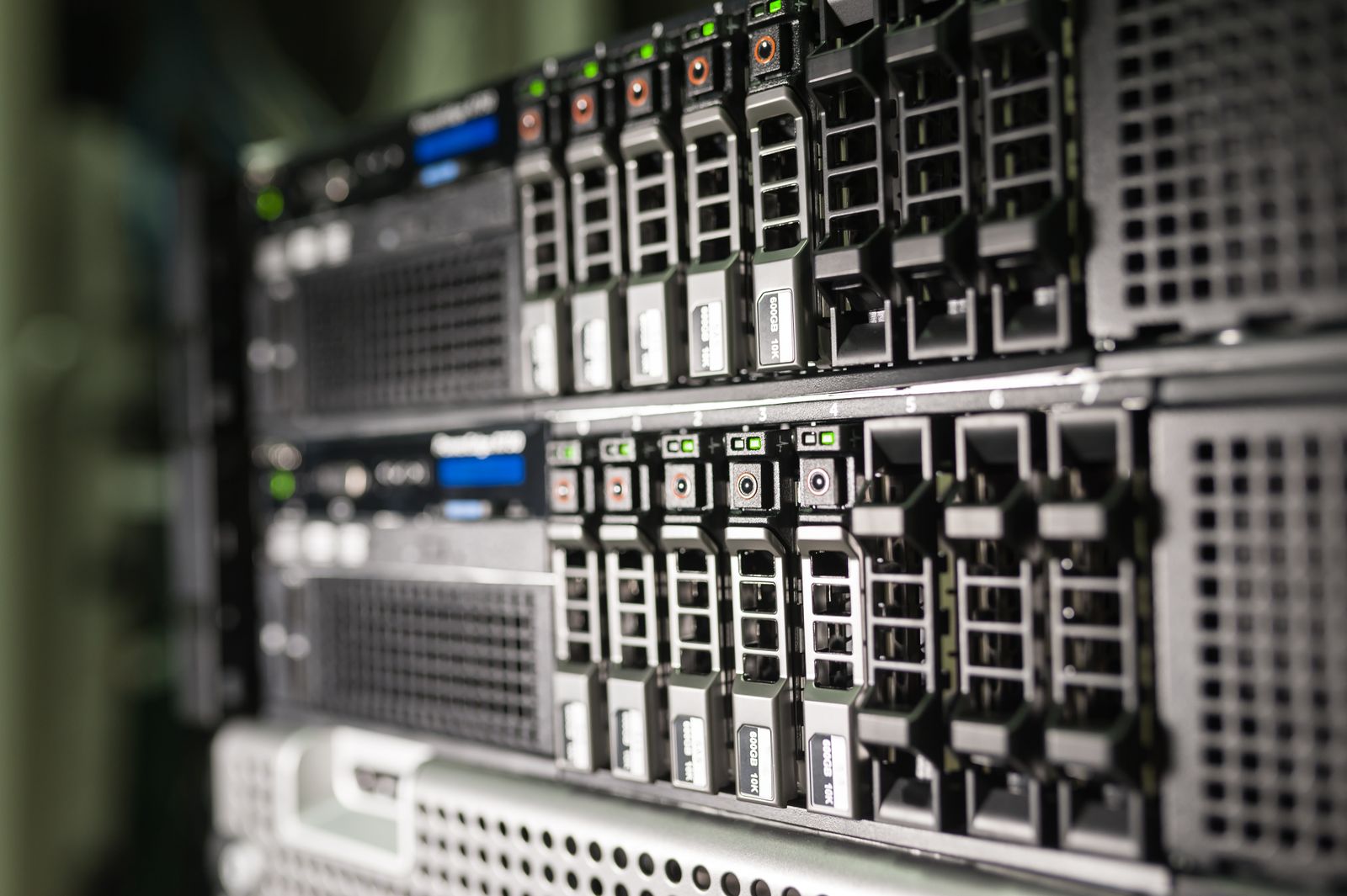 Enterprise server racks in a data centre